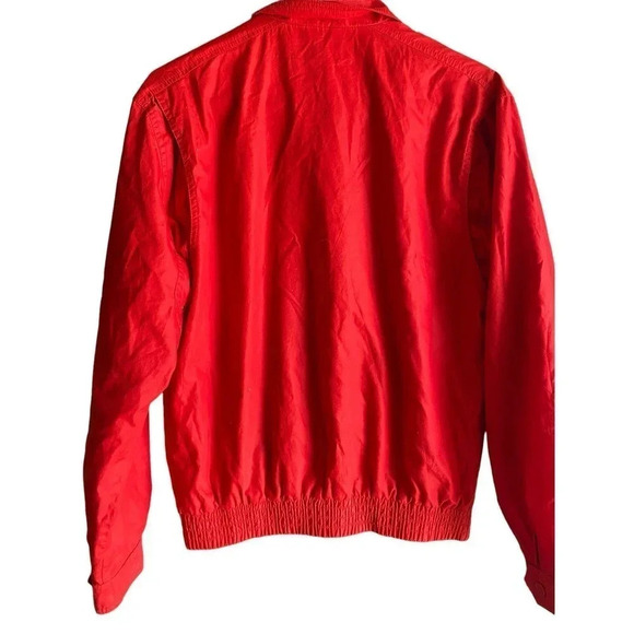 Members Only By Europe Craft Men's Red Full Zipped Bomber Jacket Size 36 - Picture 4 of 5